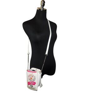 Betsey Johnson Sassy Spirits White Can Novelty Crossbody Bag NWOT